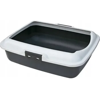 Toaleta pro kočku Kočičí Toaleta KItty Happet s vysokým rámem, šedá