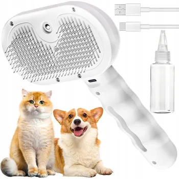 Kartáč pro zvířata Elektrický parní kartáč na česání srsti psů a koček, samočisticí