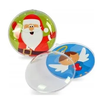 Vánoce Průhledná Vánoční Koule Mikuláš 7 cm 1 ks