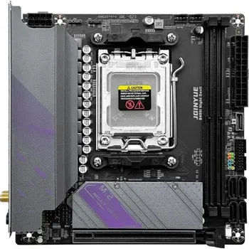 Externí pevný disk JGINYUE AM5 základní deska B650i Night Devil ITX 17x17cm podpora AMD Ryzen 7000 série DDR5 RAM dvoukanálová NVME SATA USB3.0