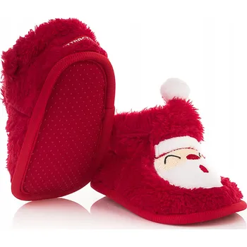 Dívčí obuv Červené vánoční boty do domácnosti papuče pro dítě, velikost 27/28