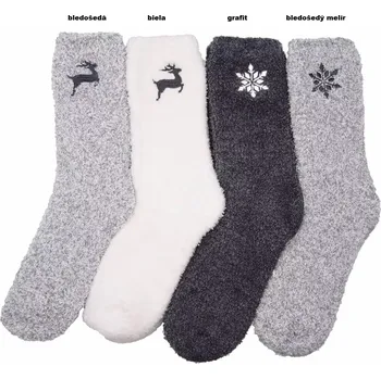 Dámské ponožky Dámské žinilkové ponožky Alpina - Uni / světle šedá