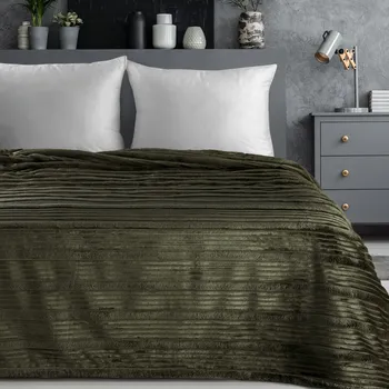 deka FLANELOVÁ DEKA NINA 200X220 CM OLIVOVÁ