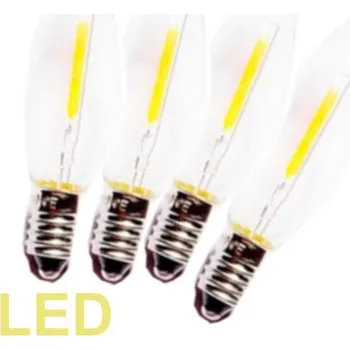 Žárovka Žárovka čirá FELICIA LED Filament 14V E-10, 4ks svíček (1ks)