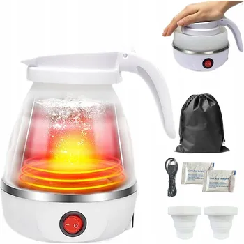 Rychlovarná konvice TURISTICKÁ SKLÁDACÍ RYCHLOVARNÁ KONVICE 0,6L 600W CESTOVNÍ PŘENOSNÁ