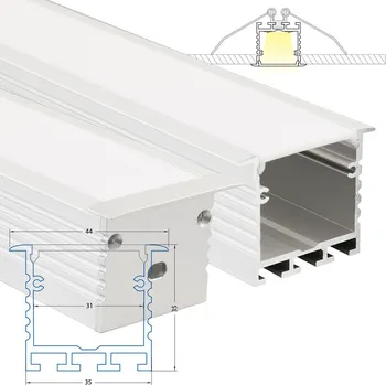 LED osvětlení MCLED Profil AL 44x35mm, AE vestavný pro sádrokarton, mléčný difuzor, komplet, 2m ML-761.030.02.2