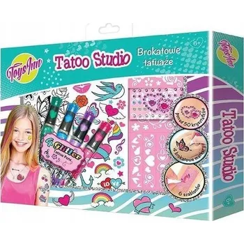 kreativní sada Glitterové tetování Stnux sada s fixami, šablonami a krystalky