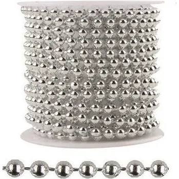 Vánoce Dekorační plastový řetízek - stříbrný - 3 m - 2086