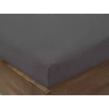 Prostěradlo Jersey prostěradlo s napínací gumou - tmavě šedé 140x200