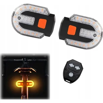 Cyklosvítilna SMĚROVKY SVĚTLO NA KOLO ZADNÍ LED BLIKAČKY SIGNALIZACE DÁLKOVÝ OVLADAČ