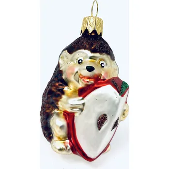 Vánoční dekorace Irisa JEŽEK dětský motiv 8 cm hnědá