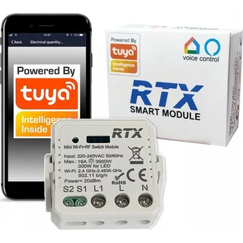Relé RTX TUYA WiFi Modul Relé Spínač do Instalační Krabice 16A MINI