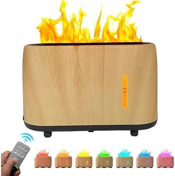 Aroma difuzér DIFUZÉR ESENCIÁLNÍCH OLEJŮ S EFEKTEM PLAMENE, USB A LED DÁLKOVÝM OVLÁDÁNÍM