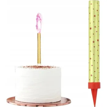 Dortová svíčka Dortová Fontána dortový ohňostroj Svíčka Narozeninová svíčka Zlaté jiskry 12 cm
