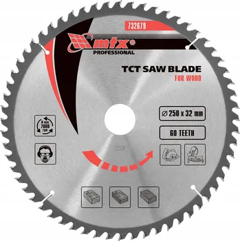 Pilový kotouč Kotouč na řezání dřeva MTX 250x32 mm, 60 zubů