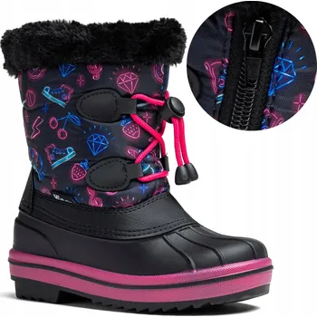 Dívčí sněhule Zimní dětské boty zateplené sněhule dívčí Wojtyłko 24104 36