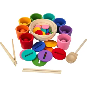 2kids toys Hračka Duhové kuličky, mince a kalíšky 8 barev