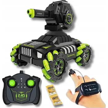 Dětská zbraň TANK OVLÁDANÝ GESTY VODNÍ KULIČKY UMĚLÝ KOUŘ
