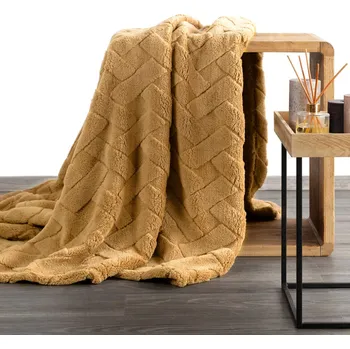 deka DEKA Z MIKROFLANELU CARO 170X210 CM MEDOVÁ