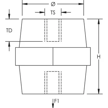 Elektrická zásuvka Erico ER-ISO TP 45M10 Izolátor
