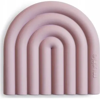 Mushie - Silikonové kousátko RAINBOW Mauve