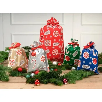 Dárková taška Vánoční dárkový sáček - Xmas Stickers - 25 x 40 cm - 100 ks