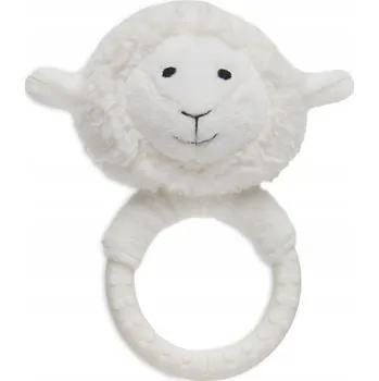 Hračka pro kojence Jollein silikonové kousátko s chrastítkem OVEČKA LAMB FARM