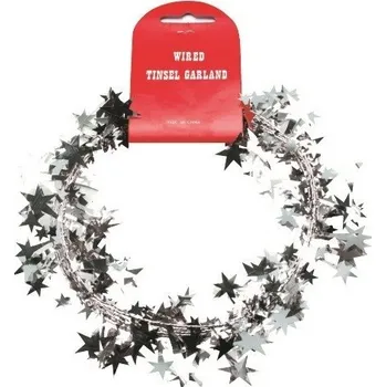 Vánoční dekorace Řetěz s drátkem - stříbrná - 5510-01