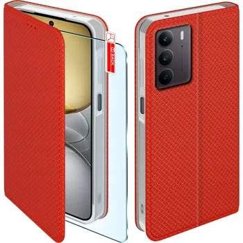 Pouzdro na mobilní telefon Flipové pouzdro KrainaGSM pro realme C75 červené