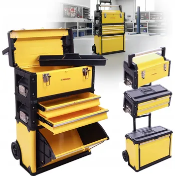 Pojízdná dílenská skříň na nářadí, 3 segmenty