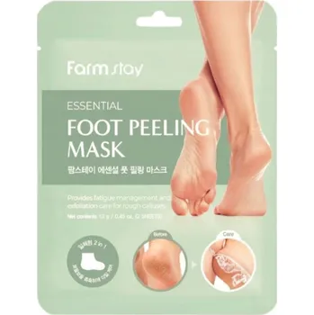 Kosmetika na nohy Peelingová maska na nohy s AHA a BHA kyselinami FARMSTAY Essential, 1 pár