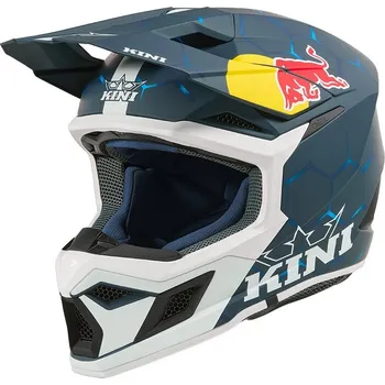 Helma na motorku Dětská integrální přilba - KINI Red Bull MX3 1.0 2025 - modrá/bílá L