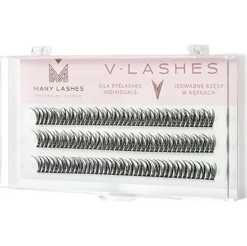 Umělé řasy Řasy v trsech pro líčení V-Lashes 0,07 C 9 mm