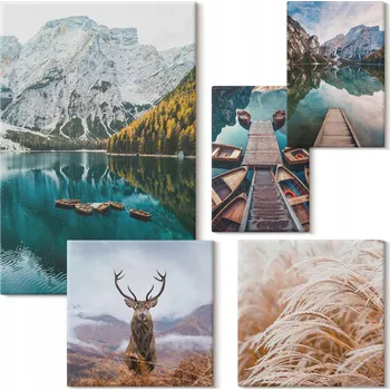 Obraz Vícedílný Obraz Na Plátně Krajina hor a krása přírody 5 kusů