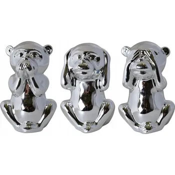 Pokladnička POKLADNIČKA OPICE STŘÍBRNÁ MIX 3 VZORŮ