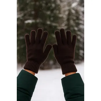 Čepice Dámské rukavice Rak R-Magic z nadýchaným kožíškem Černá 21 cm