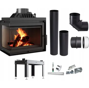 Krbová vložka Teplovzdušný krb Krbová vložka KRATKI SIMPLE 8 kW Levý přívod vzduchu Příslušenství