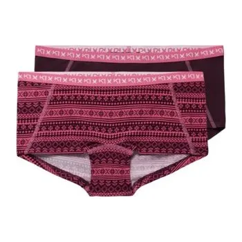 Kalhotky Dámské kalhotky Kari Traa Tina Hipster 2Pk Velikost: S / Barva: vínová