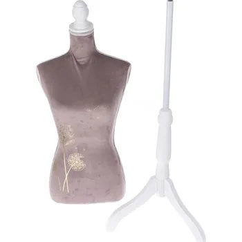 Věšák Dámská figurína na oblečení, 168 cm, dřevo a samet