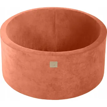 Suchý bazén MeowBaby Suchý bazének pro děti, 90x40 cm, Velurový, Barva Marsala (červená)