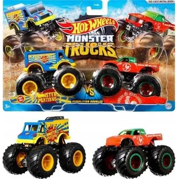 autíčko HOT WHEELS Monster Truck FYJ64 2-balení autíček, 9 cm, vícebarevná