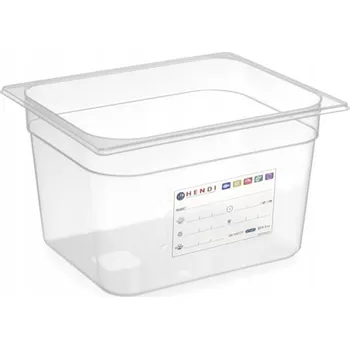 Dóza na potraviny GN nádoba 1/2 Hendi, výška 100 mm, polypropylen, objem 6,5 l