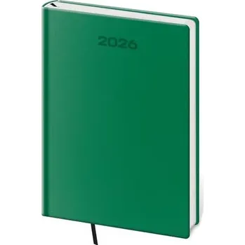 Diář Helma - Soft - denní diář 2026, zelený, A5, 14,5 × 20,5 cm