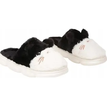 Dámské pantofle Dámské teplé černé Pantofle s Bamboše velikost 36/37