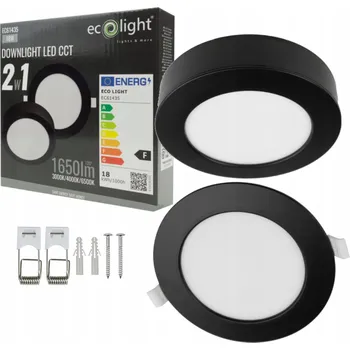 Podomítkové svítidlo Ecolight 18 W integrovaný LED zdroj 17 cm černé
