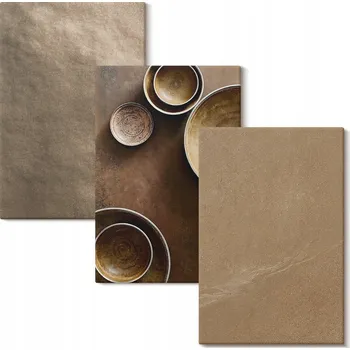 Obraz Sada dekorací na zeď Kamenné struktury minimalistické 3x 20x30 cm