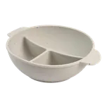 CANPOL BABIES Miska silikonová dělená s přísavkou Dots šedá 360 ml