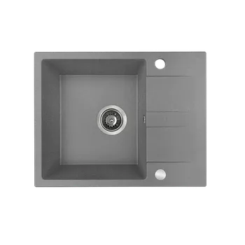 Granitový dřez Kuchinox Dřez 1 komorový s odkapávačem Laut, granit - SBZ_513Y, šedý