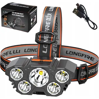 Čelovka Čelovka LED Čelová Svítilna 5 LED Diod Senzor Pohybu 4 Režimy Svícení