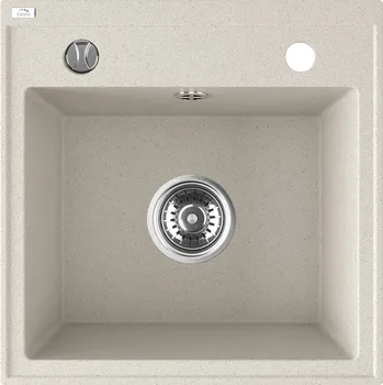 Granitový dřez Laveo Dřez 1 komorový Trzynastka, granit - SBP_410T, béžový